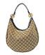 Gucci Beige/Ebony GG Canvas Twins Medium Hobo Bag