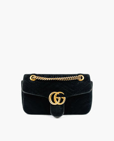 Gucci GG Marmont Olkalaukku Pieni Musta Laukku Velvet 