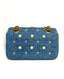 Gucci Blue Matelasse Denim Pearl Embellished GG Marmont Shoulder Bag