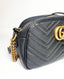 Gucci GG Black Marmont Camera Bag Matelassé