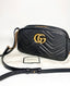 Gucci GG Black Marmont Camera Bag Matelassé