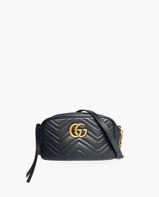 Gucci GG Black Marmont -kameralaukku Matelassé