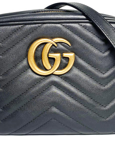 Gucci GG Black Marmont -kameralaukku Matelassé