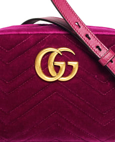 Gucci GG Purple Velvet Marmont -kameralaukku