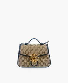 Gucci Marmont GG Canvas pieni yläkahvallinen laukku