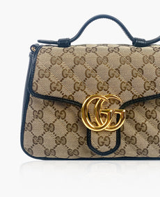 Gucci Marmont GG Canvas pieni yläkahvallinen laukku