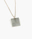 Gucci Sterling Silver Trademark Logo Square Pendant Necklace