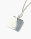 Gucci Sterling Silver Trademark Logo Square Pendant Necklace