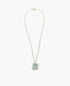 Gucci Sterling Silver Trademark Logo Square Pendant Necklace