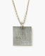 Gucci Sterling Silver Trademark Logo Square Pendant Necklace