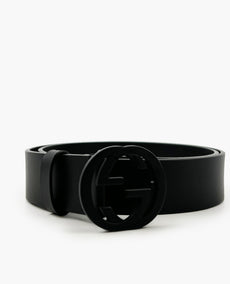 Gucci Interlocking GG 85 Belt Musta