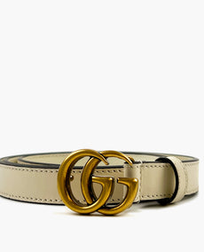 Gucci GG Marmont Belt Creme 90