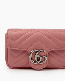 Gucci GG Marmont Pink Canvas Super -minilaukku