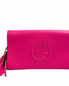 Gucci Pinkki Nahkainen Soho-kytkin