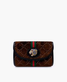 Gucci Rajah GG Monogram Velvet Crossbody -laukku