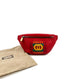 Gucci Red Leather Logo Belt Bag Small