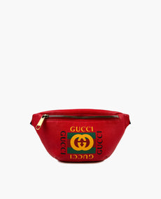 Gucci punainen nahkainen logovyölaukku pieni