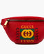 Gucci Red Leather Logo Belt Bag Small