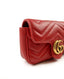 Gucci Red GG Marmont Matelassé Leather Super Mini Bag