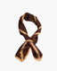 Gucci Silk Brown Square Scarf with Gold Chain