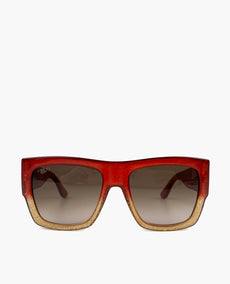 Gucci Red Glitter GG Sunglasses