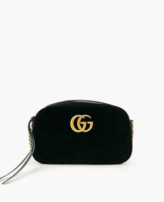 Gucci GG Black Velvet Marmont -kameralaukku