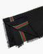 Gucci Logo Print Black Shawl