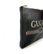 Gucci Black Leather Logo Portfolio Sleeve