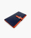 Hermès Bearn Soufflet Bi-Fold Blue and Red Epsom Wallet