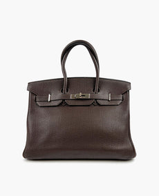 Hermès Birkin 35 Chocolate Clemence Palladium