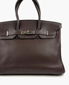 Hermès Birkin 35 Chocolate Clemence Palladium