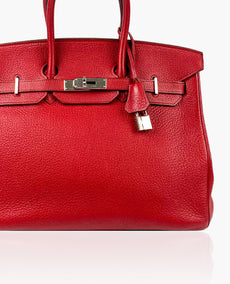 Hermès Birkin 35 Rouge Garance Clemence PHW 