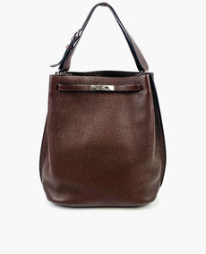 Hermès So Kelly 26 Hobo Brown Black Clemence Leatherista