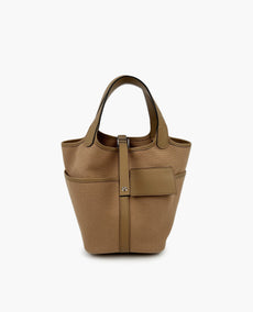 Hermès Picotin Cargo 18 Canvas Chai PHW