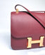 Hermès Bordeaux Epsom Leather Constance 24 Rose Gold