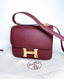 Hermès Bordeaux Epsom Leather Constance 24 Rose Gold