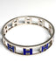 Hermès H Bracelet Silver and Blue Reversible Bangle