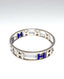 Hermès H Bracelet Silver and Blue Reversible Bangle