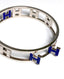 Hermès H Bracelet Silver and Blue Reversible Bangle