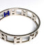 Hermès H Bracelet Silver and Blue Reversible Bangle