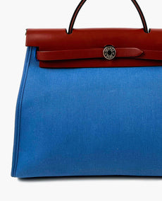 Hermès Herbag PM Blue Canvasilla