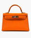 Hermès Mini Kelly 20 Orange/Gold Chevre Palladium Hardware