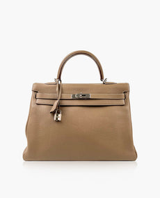 Hermès Kelly 35 Etoupe Clemence PHW