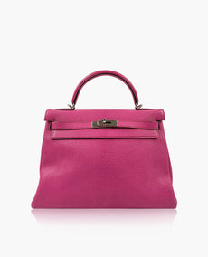 Hermès Kelly 32 Fuchsia Chevre Mysore PHW