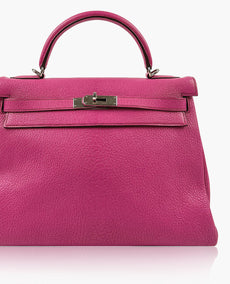 Hermès Kelly 32 Fuchsia Chevre Mysore PHW