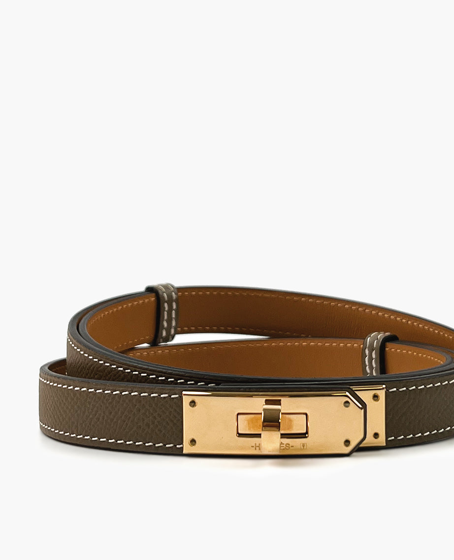 Hermès Kelly 18 Belt Taupe – Luxury Helsinki - Main Image