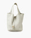 Hermès Picotin 22 Lock Bag White Clemence GHW