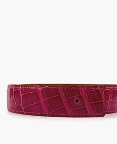 Hermès 32 mm Belt Strap Fuchsia Crocodile