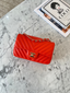 Chanel Mini suorakulmainen Chevron Coral Lambskin CHW