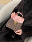 Louis Vuitton Clapton Damier Ebene Rose Ballerine